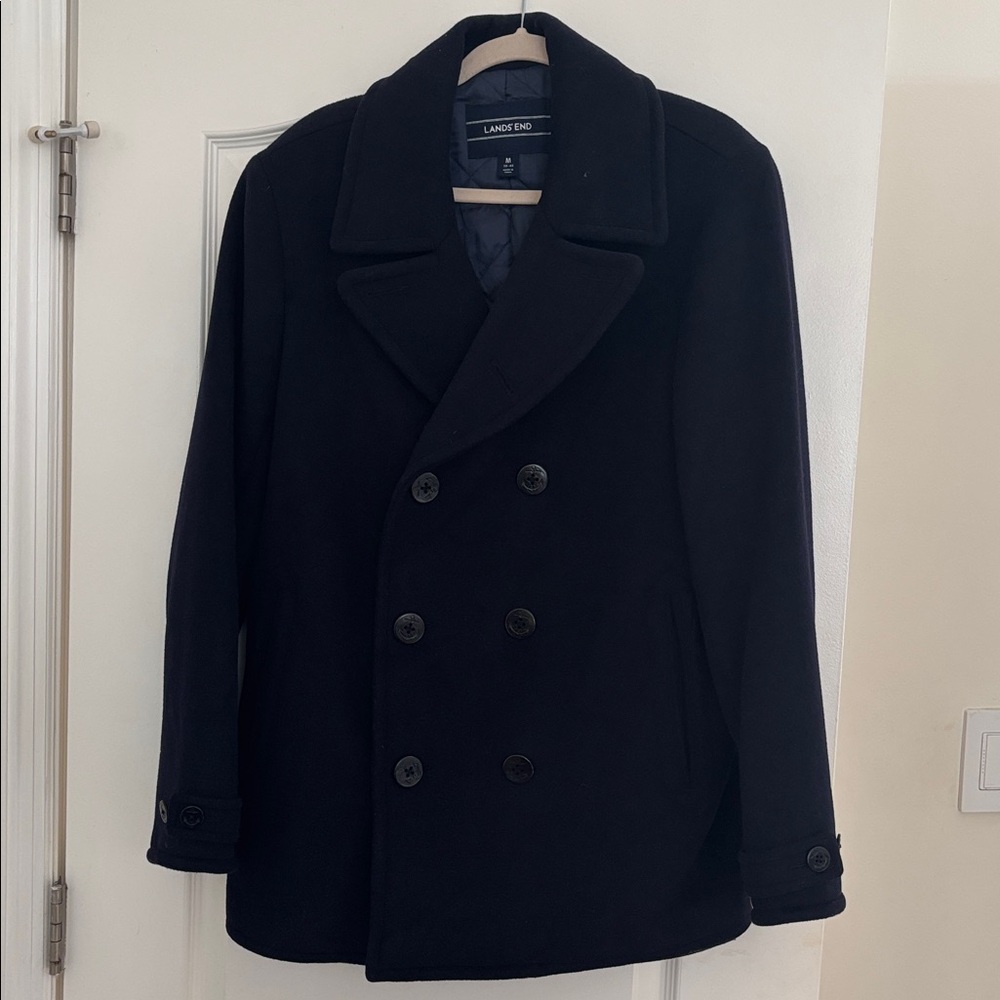Lands' End Navy Peacoat